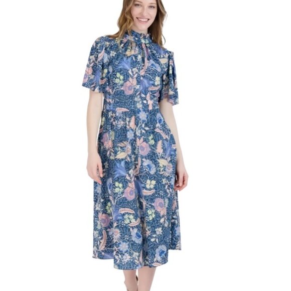 Julia Jordan Floral Mock Neck Dress - Picture 1 of 2